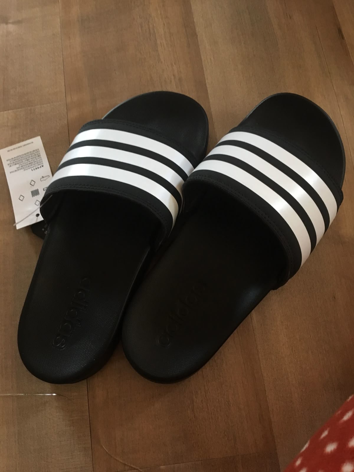 Adilette Slides — Black / White