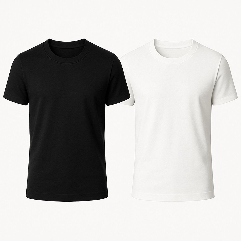 Essential Tee — Black / White